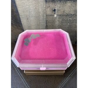 Vintage 1986 Barbie Jewel Secrets Jewelry Box - Pink Octagon Case - Mattel 80s